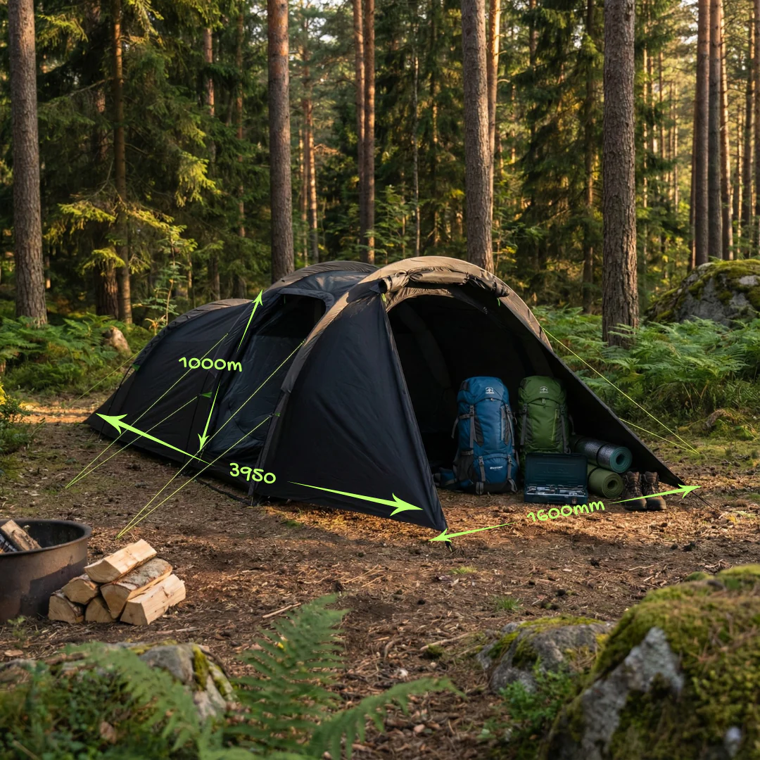 Ultra-lightweight Blackout Tunnel Tent 2 Person - Image 9