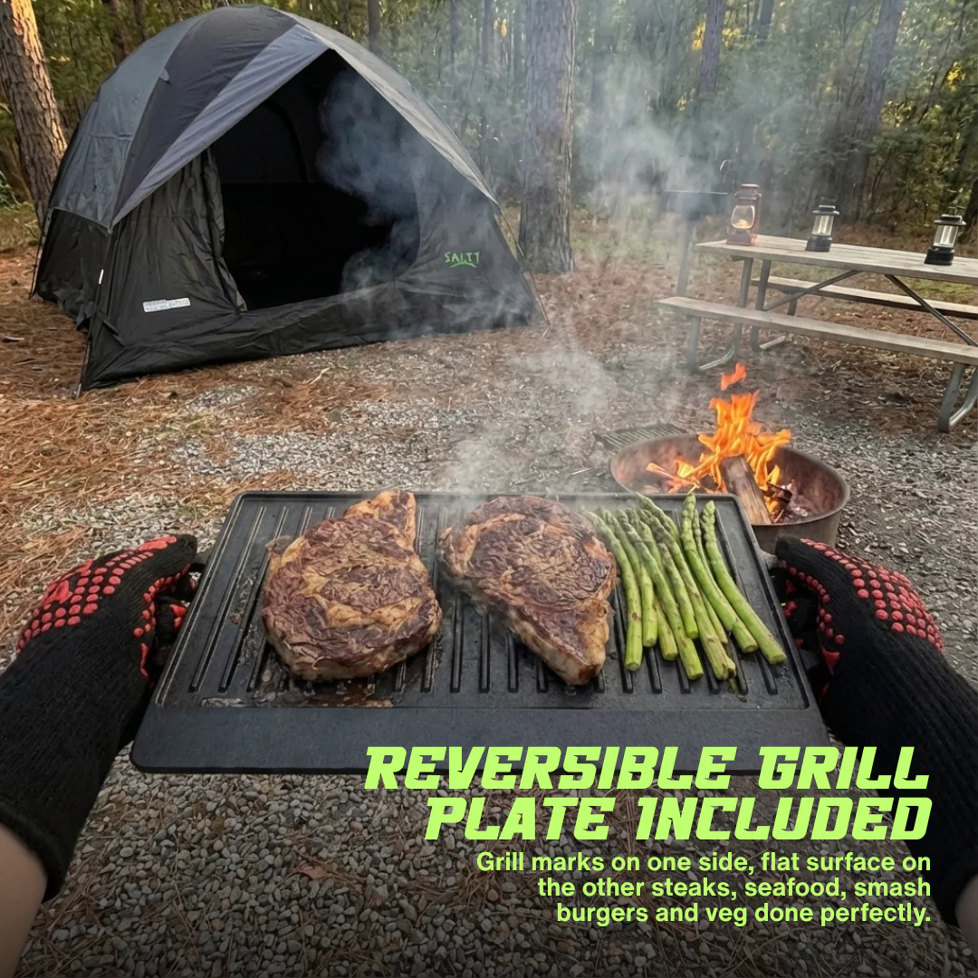 10pc Cast Iron Campfire Cook Set - Image 7